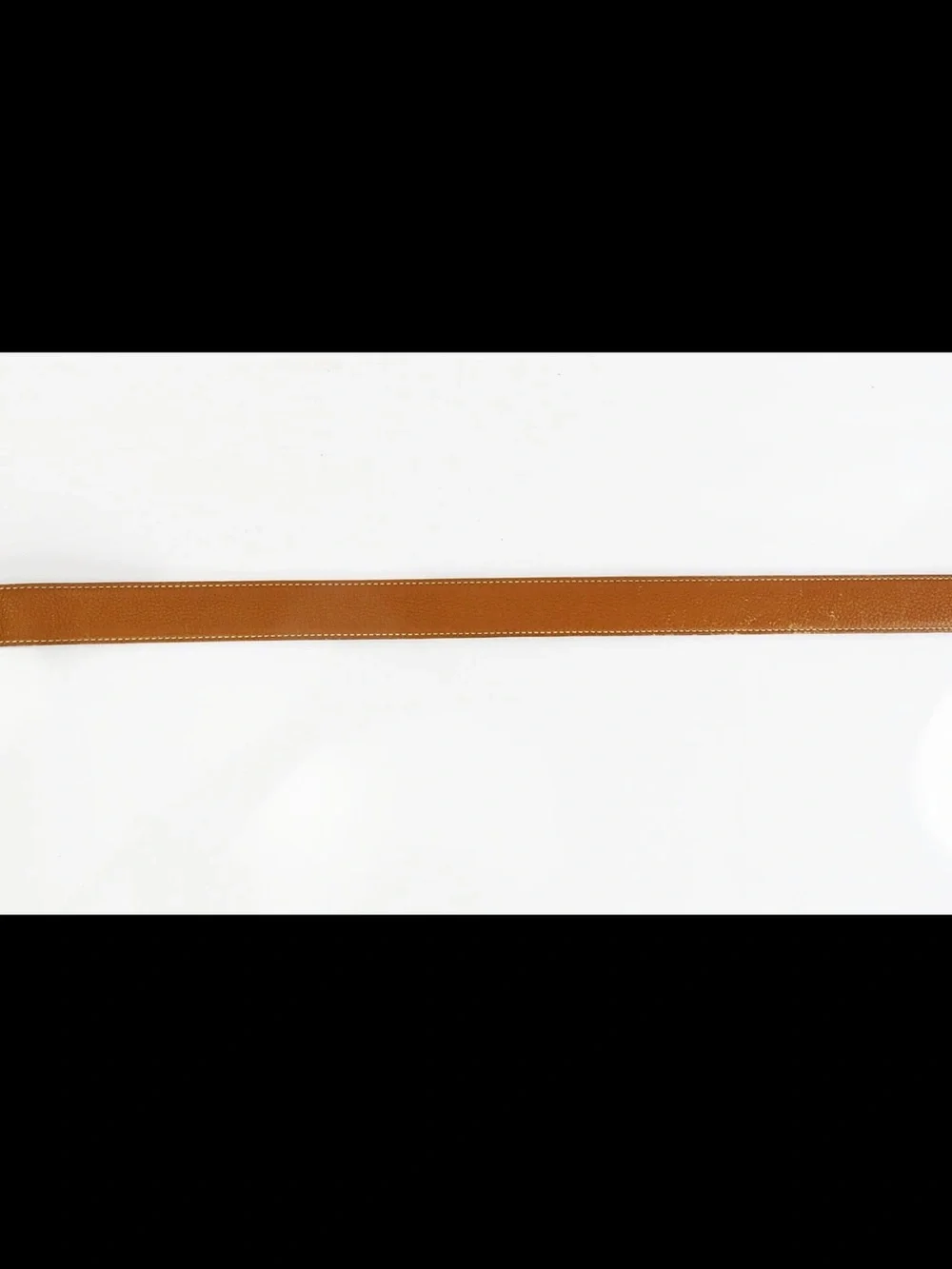 Hermes Tan Leather Belt with Silver H Buckle